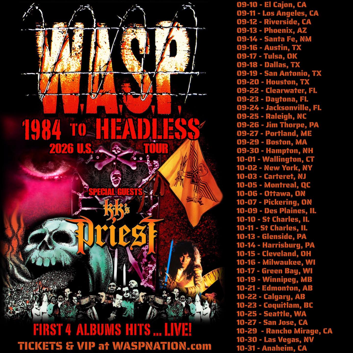 KK's Priest 1984 To Headless Tour Poster 2026